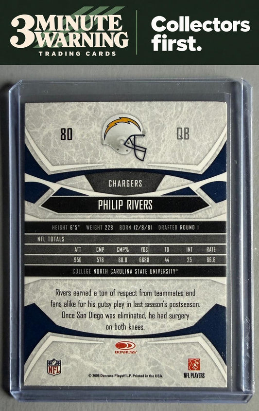 2008 Donruss Gridiron Gear #80 Philip Rivers