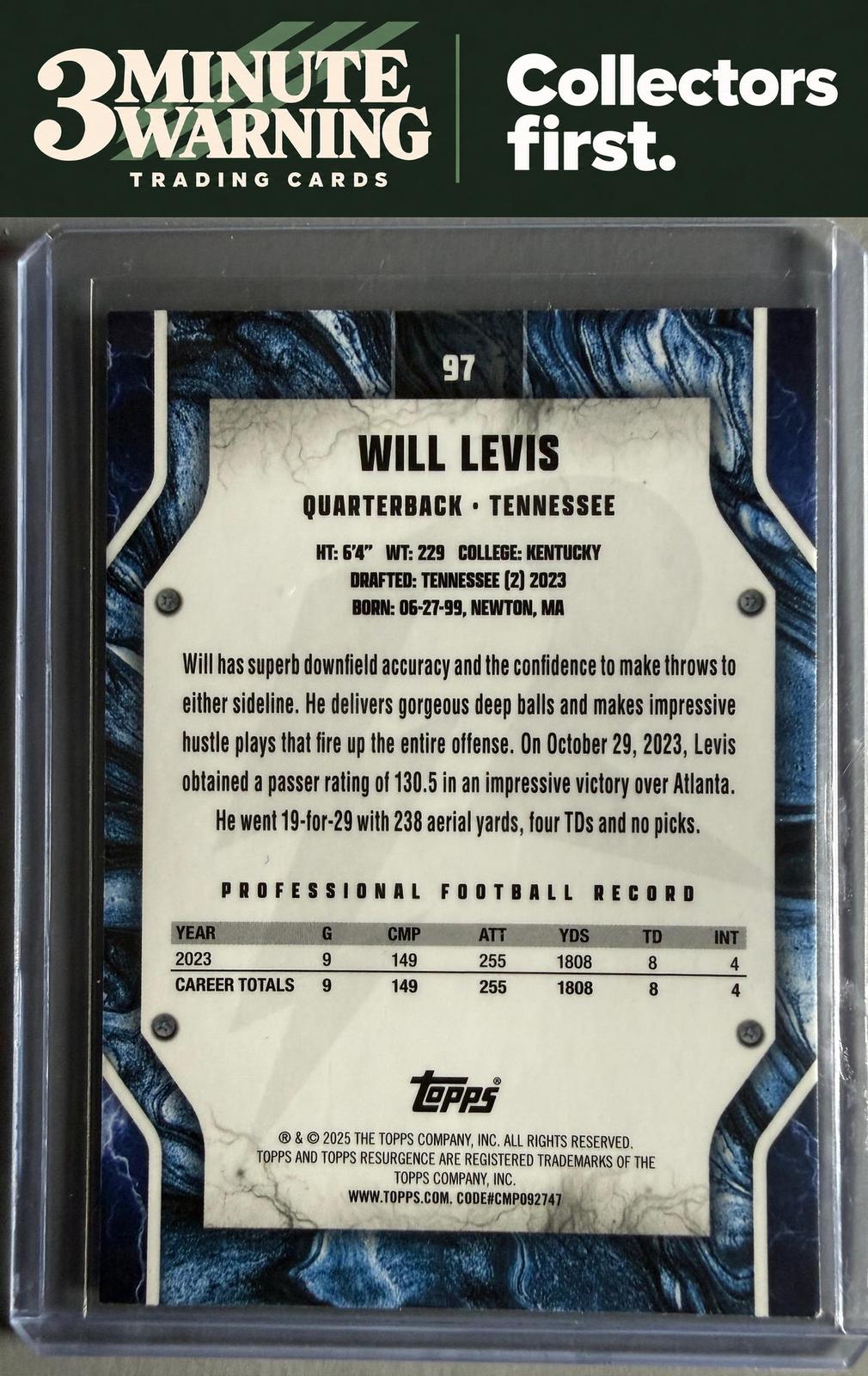 2024 Topps Resurgence #97 Will Levis