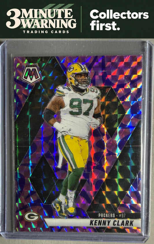 2025 Panini Mosaic #84 Kenny Clark Mosaic Reactive Purple