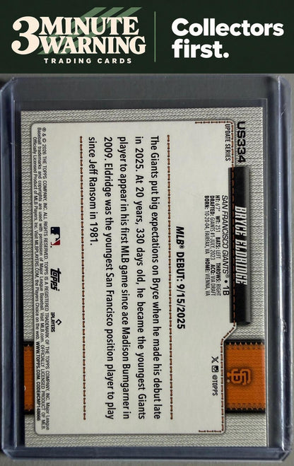 2026 Topps Update #US334 Bryce Eldridge
