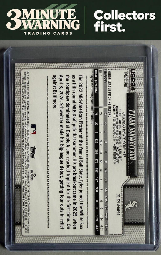 2026 Topps Update #US294 Tyler Schweitzer