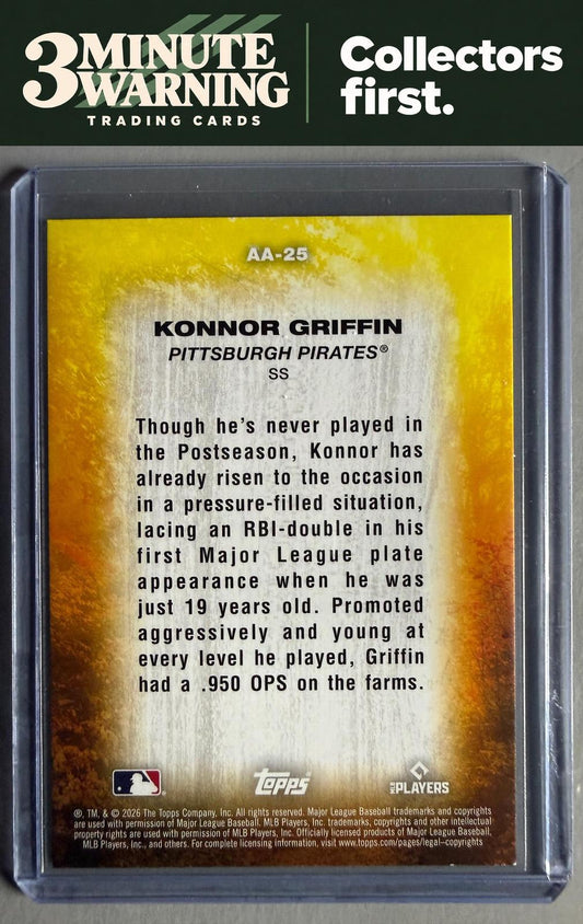 2026 Topps Update #AA-25 Konnor Griffin Autumn Ascensions