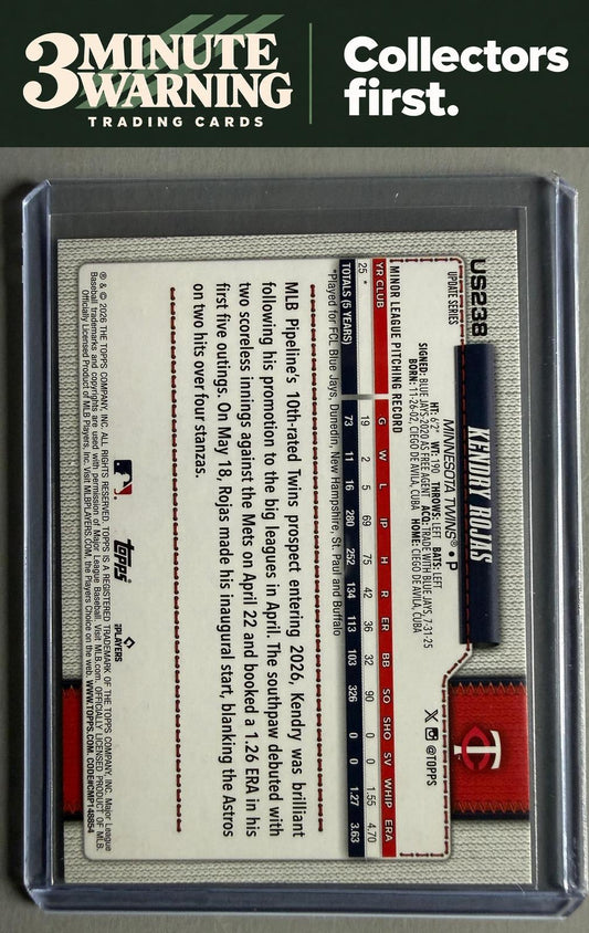 2026 Topps Update #US238 Kendry Rojas Holiday