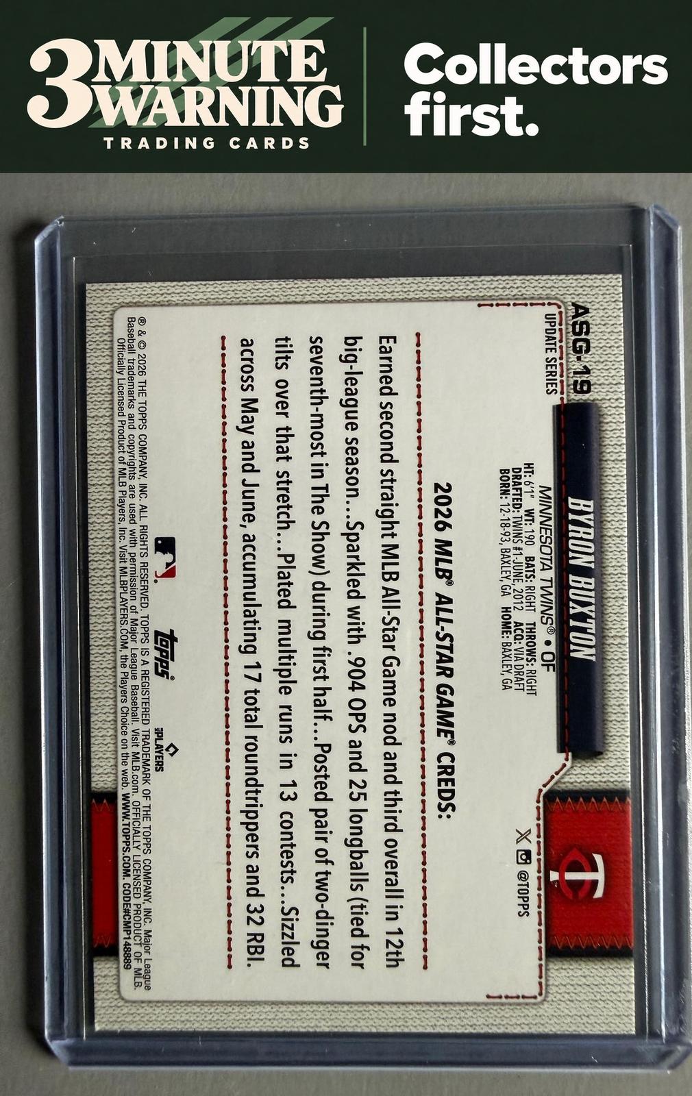 2026 Topps Update #ASG-19 Byron Buxton 2026 All-Star Game Rainbow Foil
