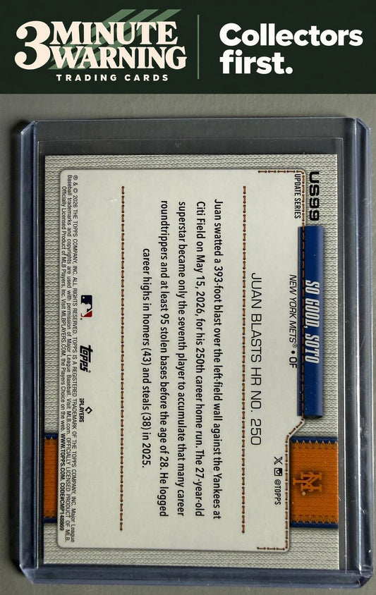 2026 Topps Update #US319 So Good, Soto Team Color Border