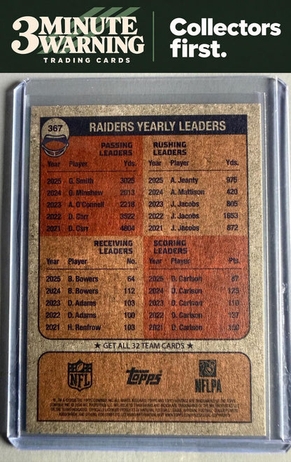 2026 Topps Heritage #367 Las Vegas Raiders