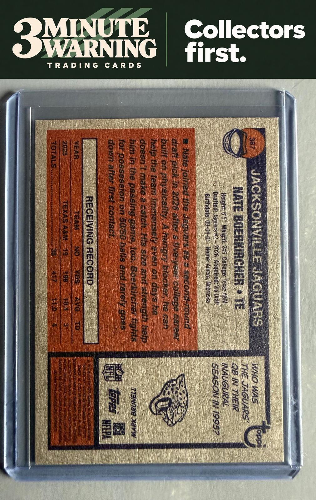 2026 Topps Heritage #387 Nate Boerkircher