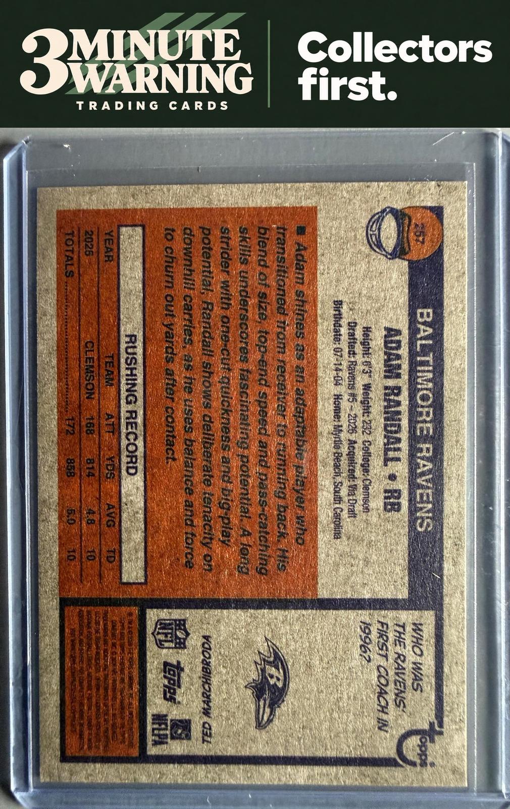 2026 Topps Heritage #257 Adam Randall