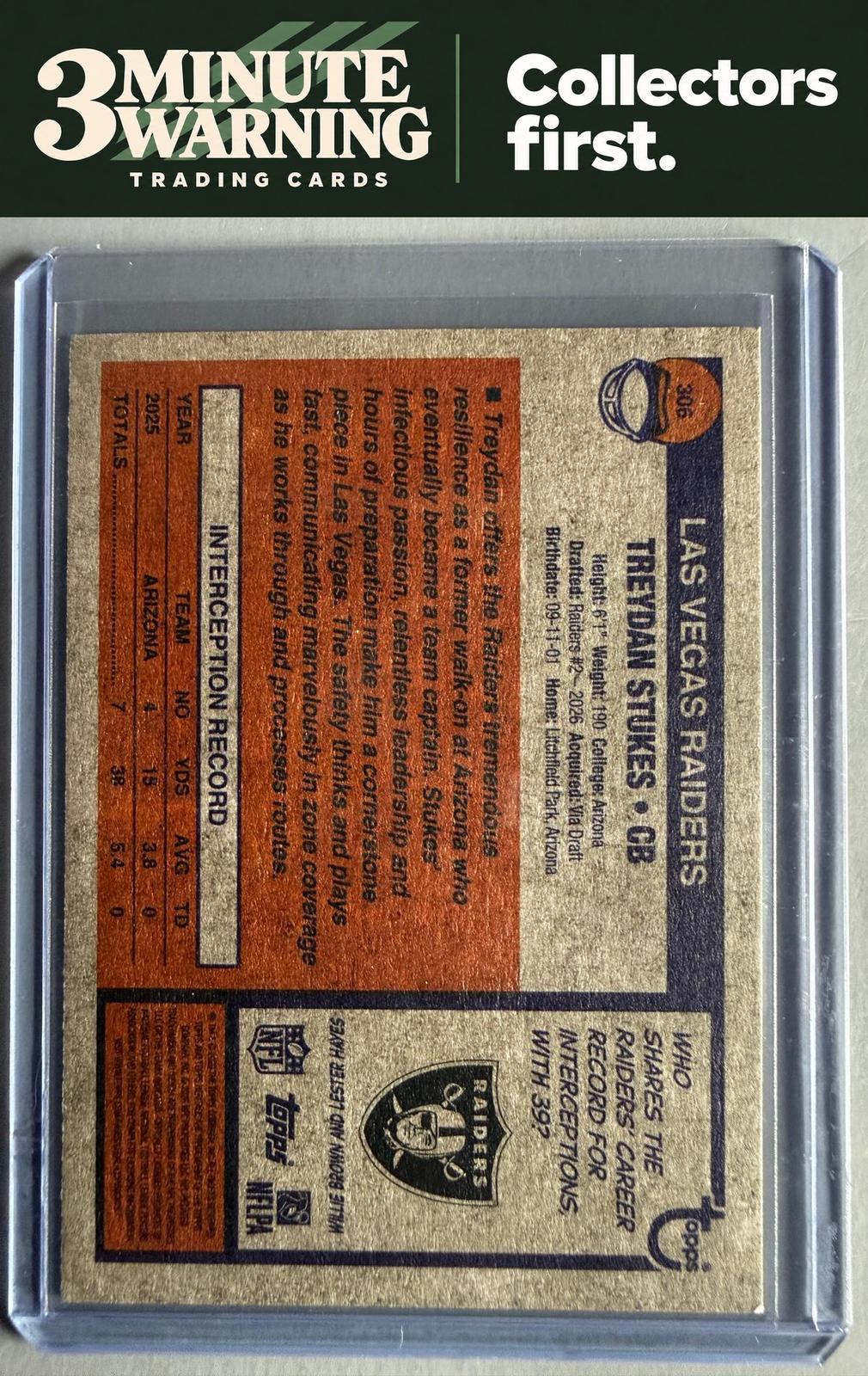 2026 Topps Heritage #306 Treydan Stukes