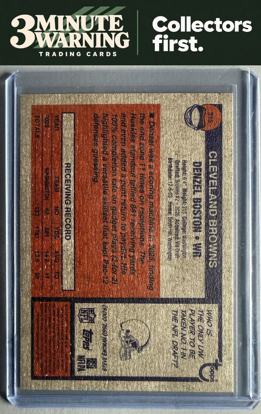 2026 Topps Heritage #215 Denzel Boston