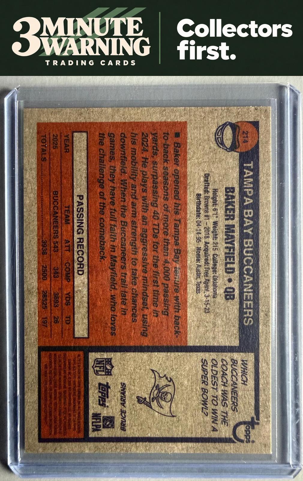 2026 Topps Heritage #214 Baker Mayfield Chrome