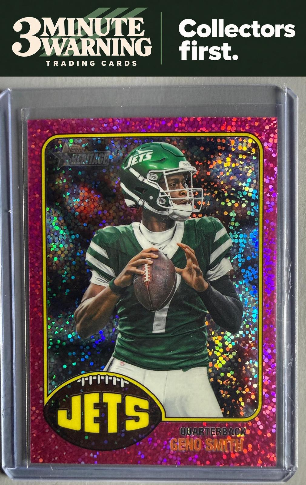 2026 Topps Heritage #56 Geno Smith Pink Sparkle