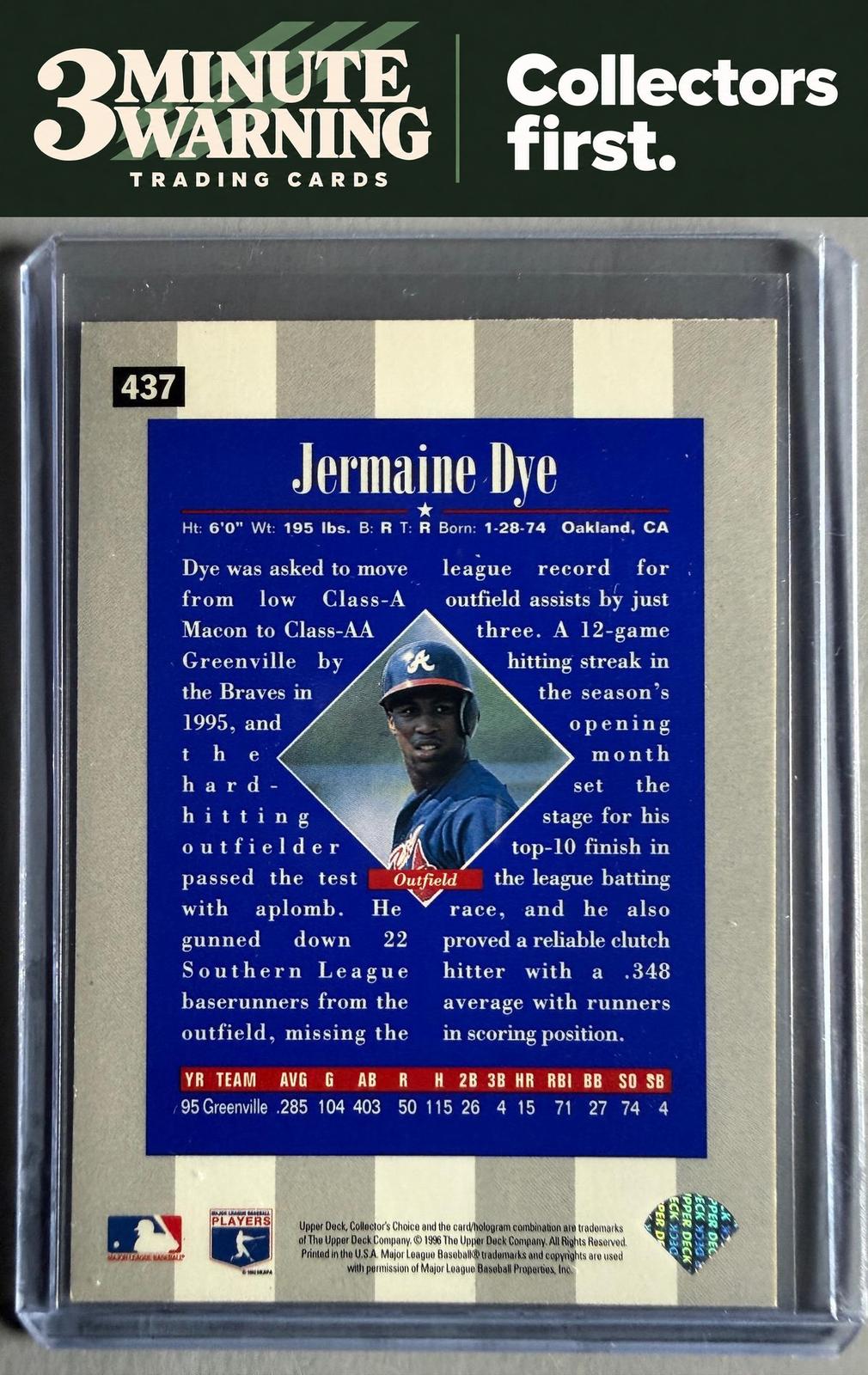 1996 Collector's Choice #437 Jermaine Dye