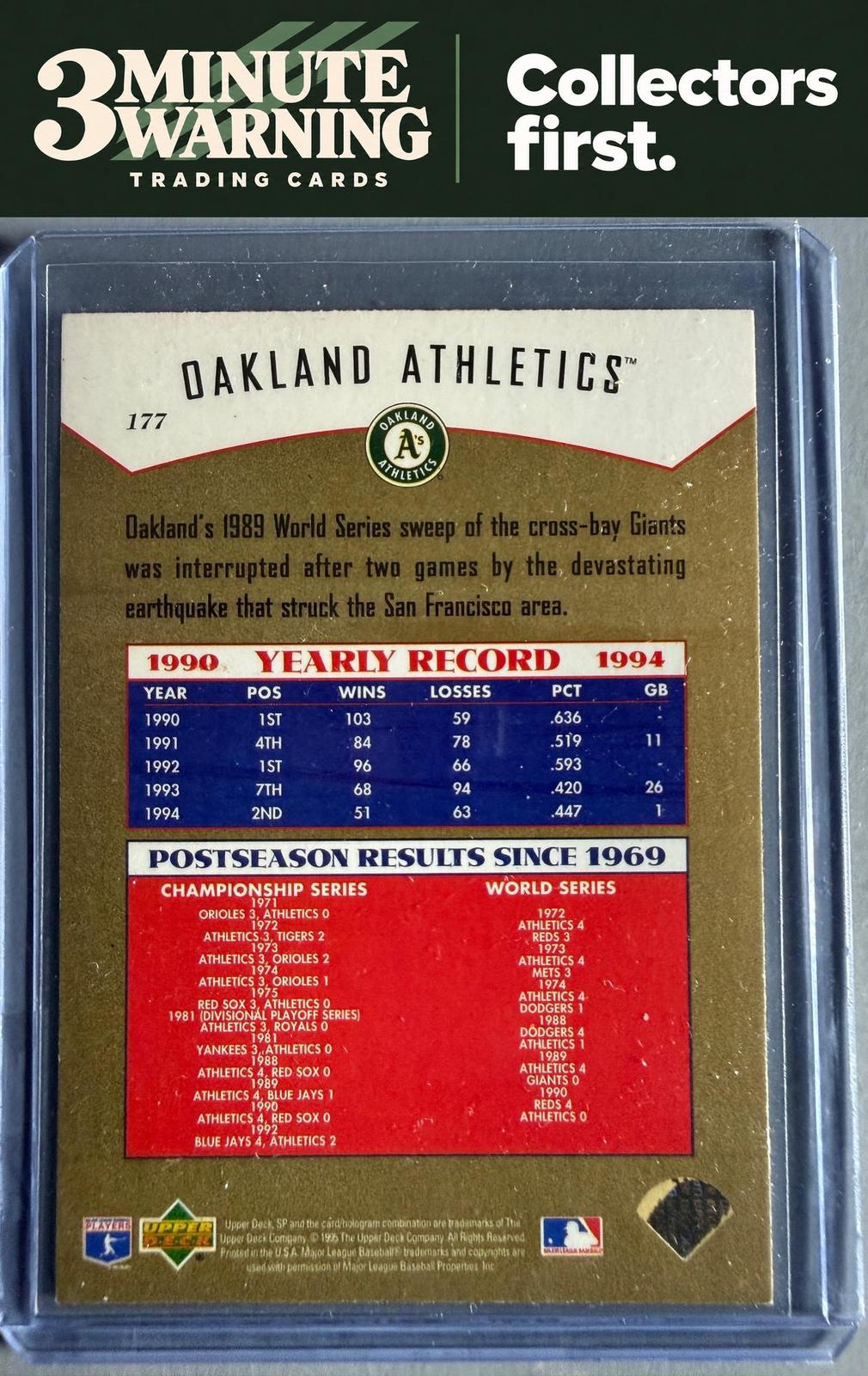 1995 SP Championship #177 Mark McGwire