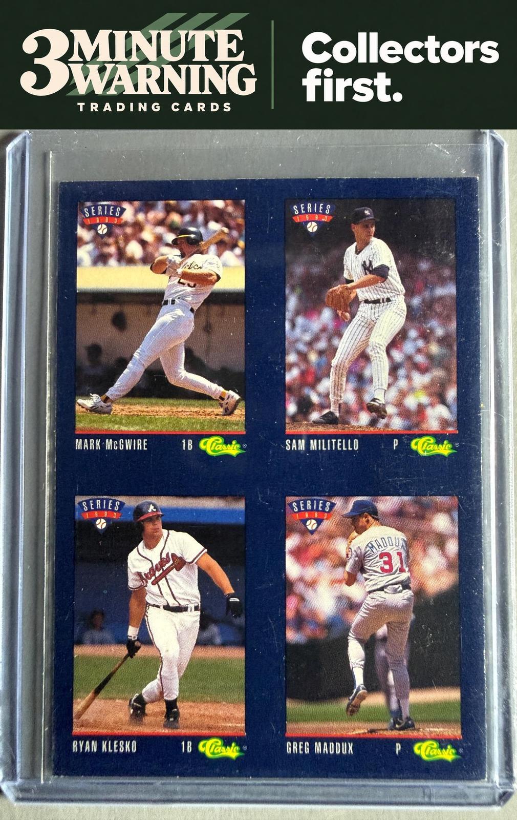 1993 Classic #NNO Mark McGwire / Sam Militello / Ryan Klesko / Greg Maddux