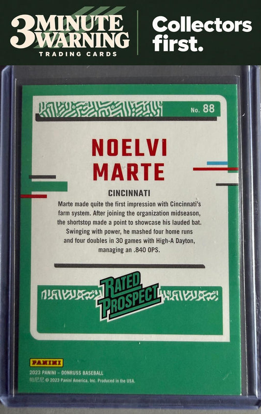 2023 Donruss #88 Noelvi Marte Holo Purple