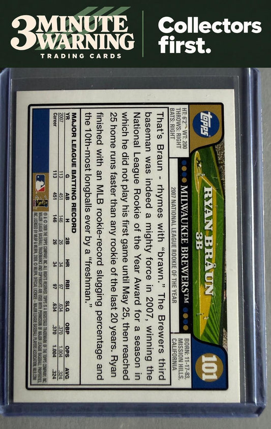 2008 Topps #101 Ryan Braun