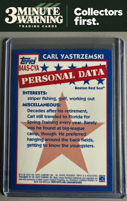 2019 Topps #84AS-CYA Carl Yastrzemski 1984 Topps Baseball