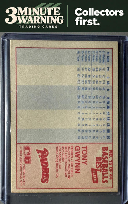 1986 Fleer Baseball's Best Sluggers vs. Pitchers #15 Tony Gwynn