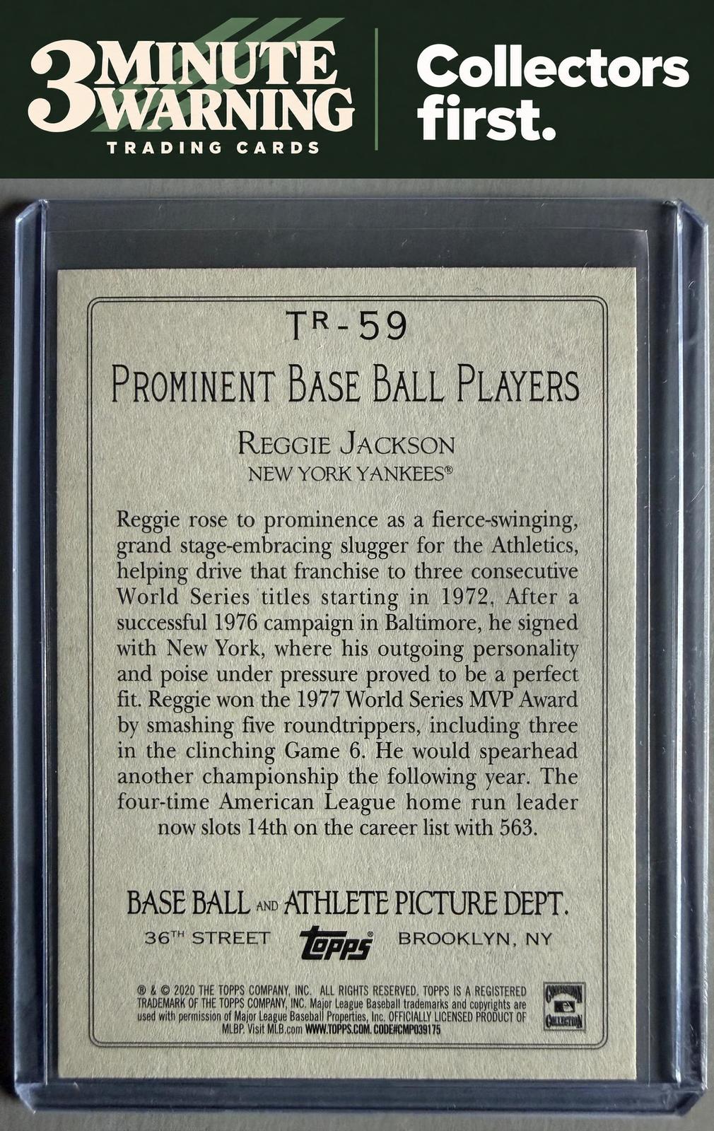 2020 Topps #TR-59 Reggie Jackson Turkey Red 2020 (Series 2)