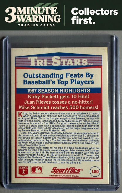 1988 Sportflics #180 Kirby Puckett / Juan Nieves / Mike Schmidt