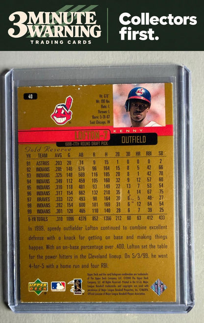 2000 Upper Deck Gold Reserve #40 Kenny Lofton