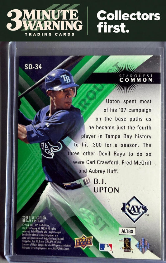 2008 Upper Deck First Edition #SQ-34 B.J. Upton StarQuest Green Common