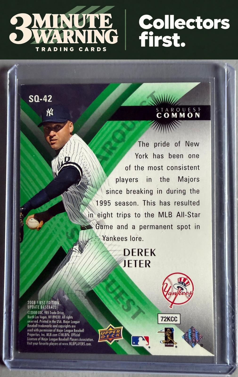 2008 Upper Deck First Edition #SQ-42 Derek Jeter StarQuest Green Common