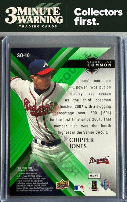 2008 Upper Deck First Edition #SQ-10 Chipper Jones StarQuest Green Common