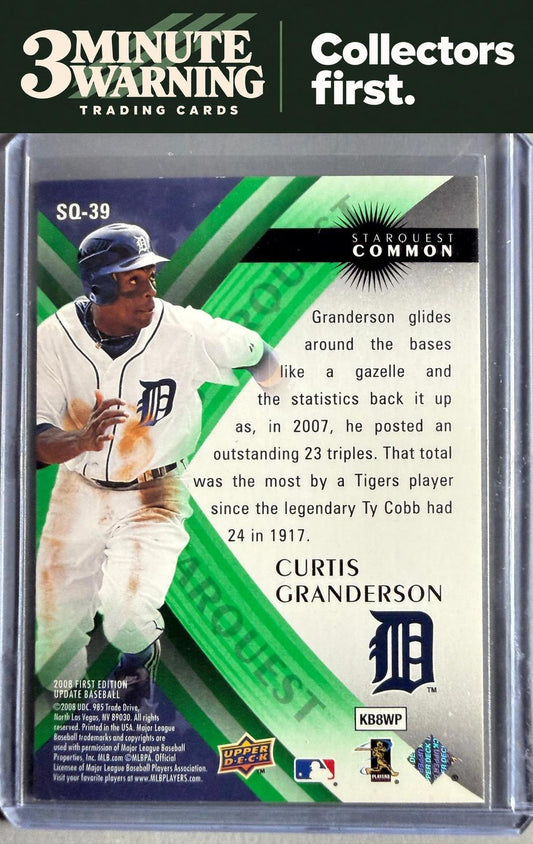 2008 Upper Deck First Edition #SQ-39 Curtis Granderson StarQuest Green Common