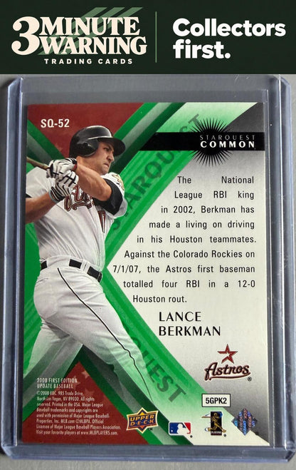 2008 Upper Deck First Edition #SQ-52 Lance Berkman StarQuest Green Common