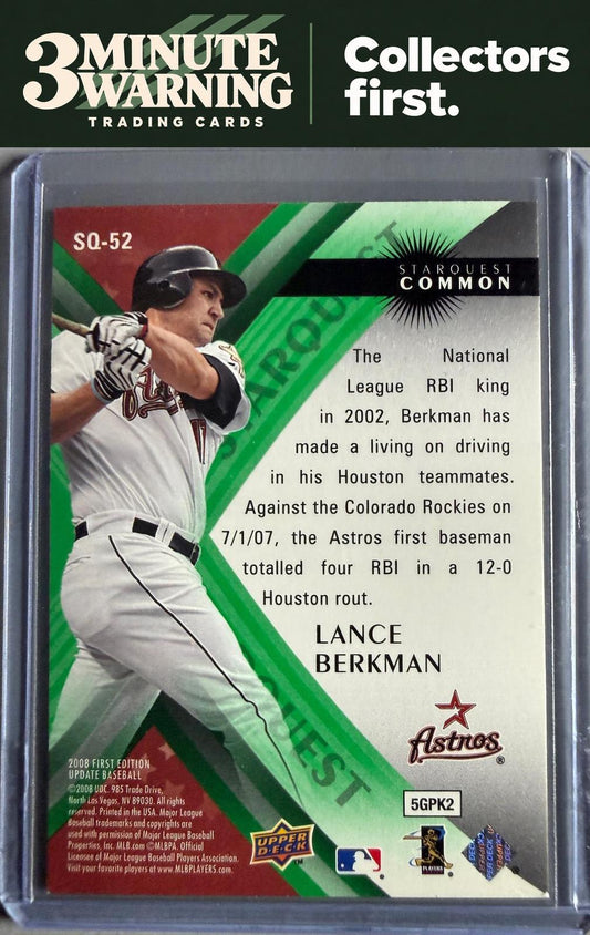 2008 Upper Deck First Edition #SQ-52 Lance Berkman StarQuest Green Common