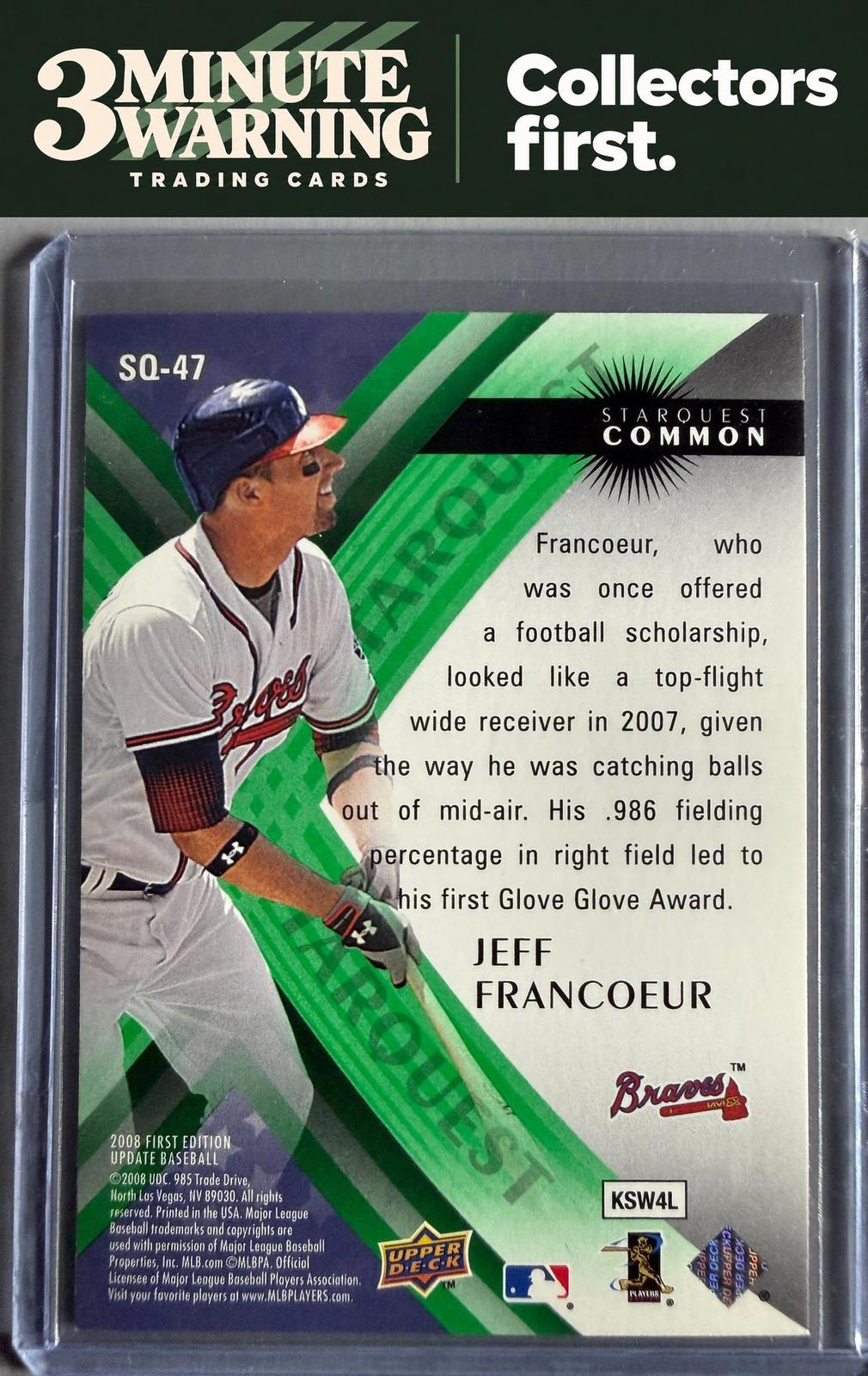 2008 Upper Deck First Edition #SQ-47 Jeff Francoeur StarQuest Green Common