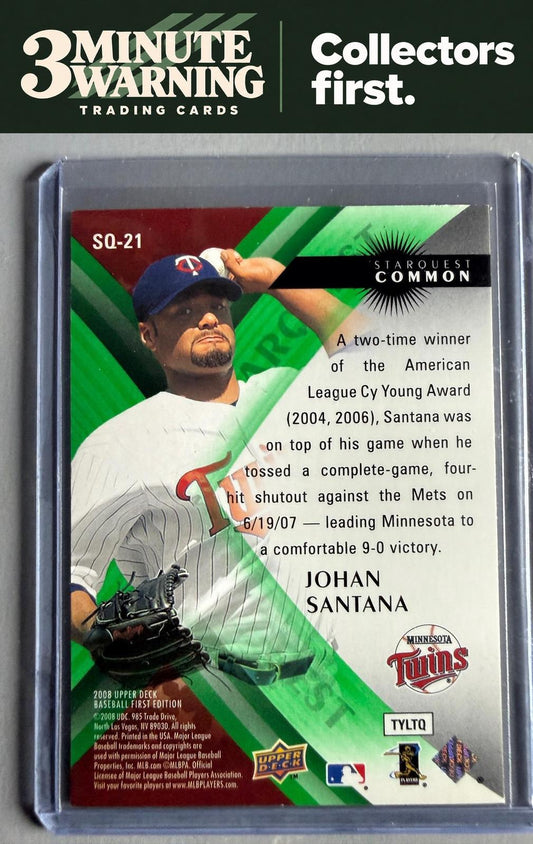 2008 Upper Deck First Edition #SQ-21 Johan Santana StarQuest Green Common