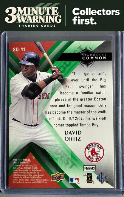 2008 Upper Deck First Edition #SQ-41 David Ortiz StarQuest Green Common