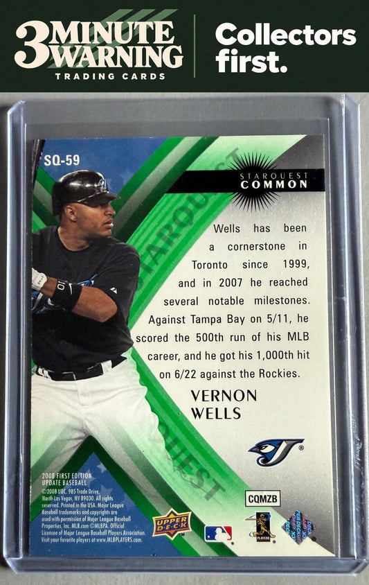 2008 Upper Deck First Edition #SQ-59 Vernon Wells StarQuest Green Common
