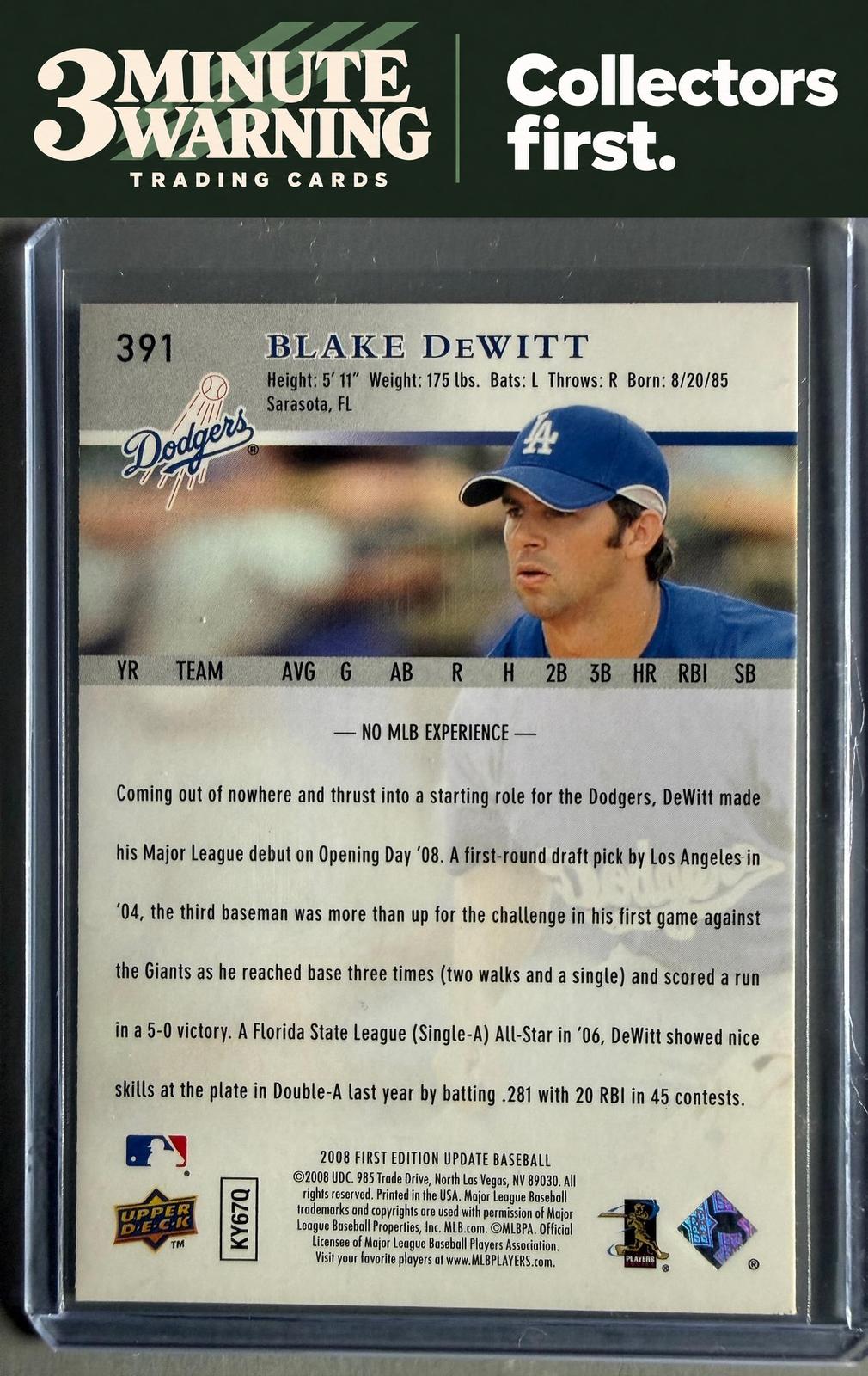 2008 Upper Deck First Edition #391 Blake DeWitt