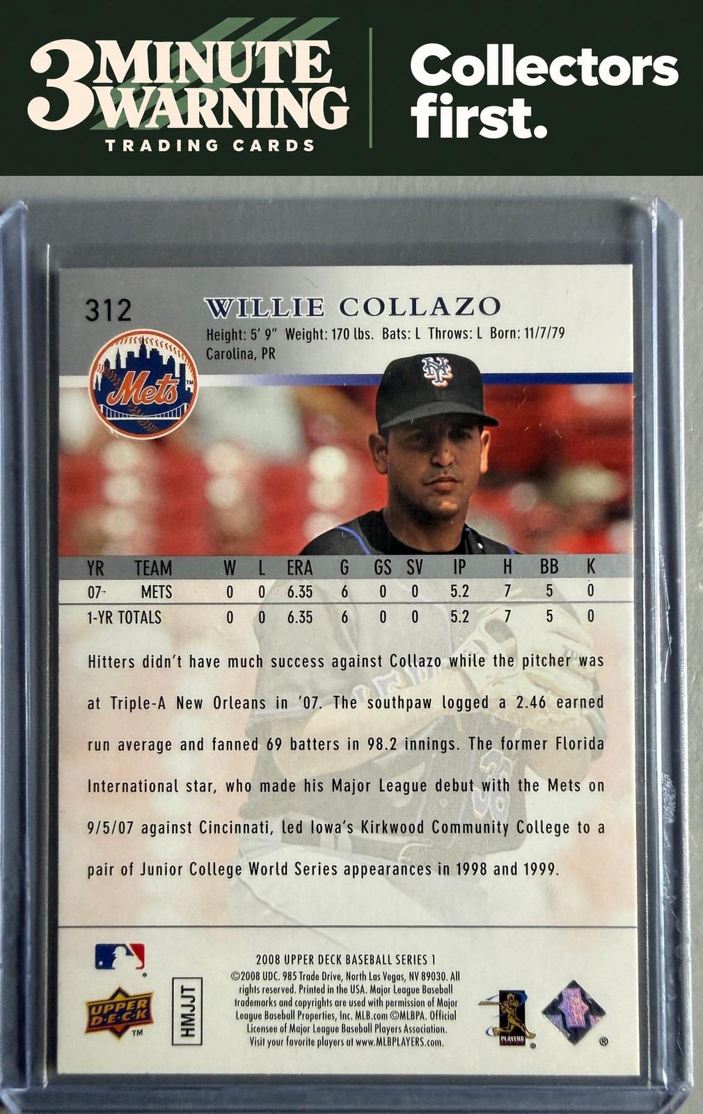 2008 Upper Deck #312 Willie Collazo