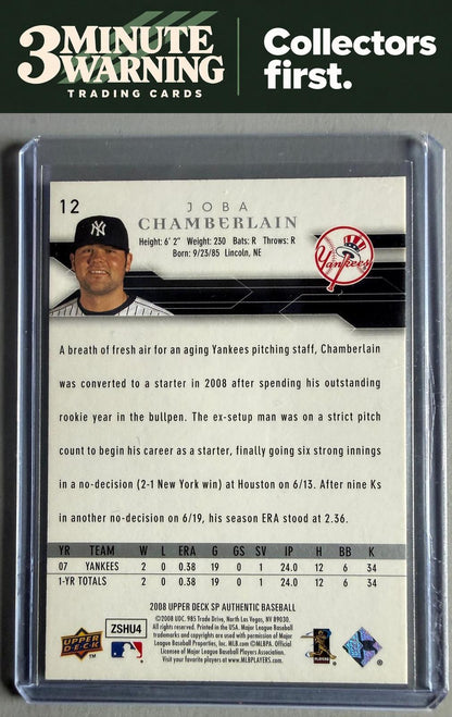 2008 SP Authentic #12 Joba Chamberlain