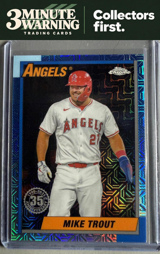 2025 Topps #T90C-54 Mike Trout 1990 Topps Baseball 35th Anniversary Chrome