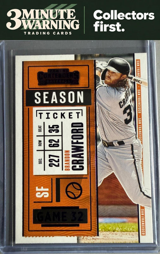 2020 Panini Contenders #77 Brandon Crawford Season Ticket Purple