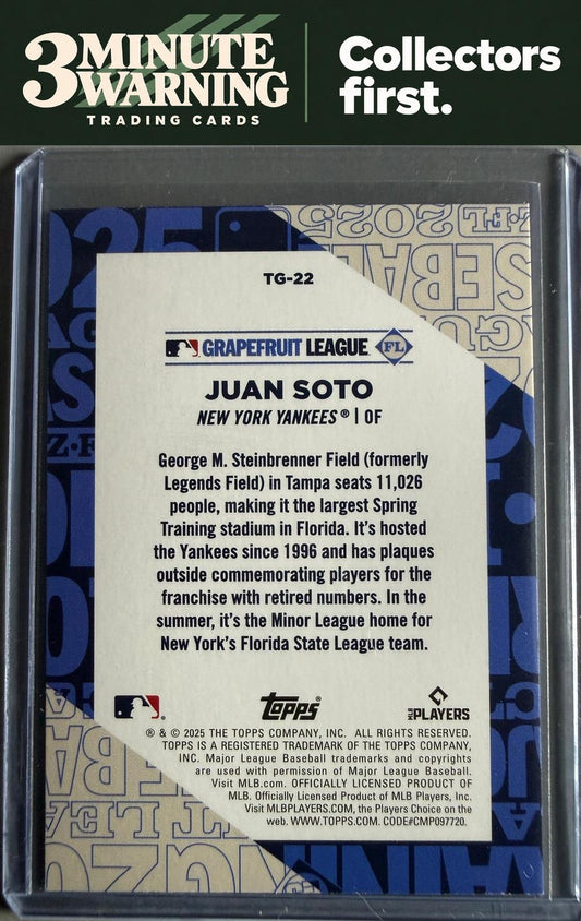 2025 Topps #TG-22 Juan Soto Training Grounds