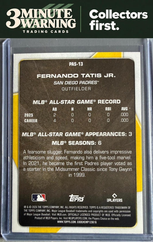 2026 Topps #PAS-13 Fernando Tatis Jr. Perennial All-Stars