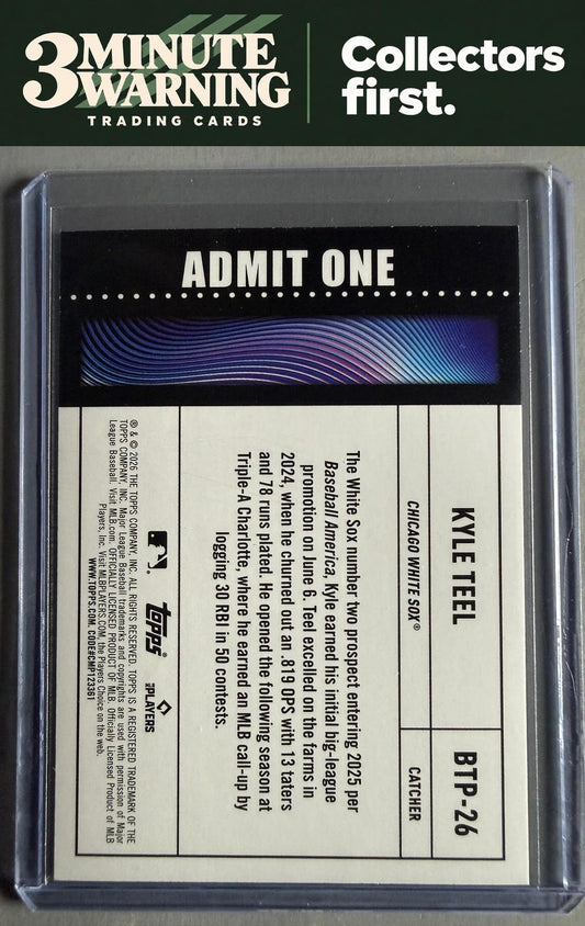 2026 Topps #BTP-26 Kyle Teel Big Ticket Players