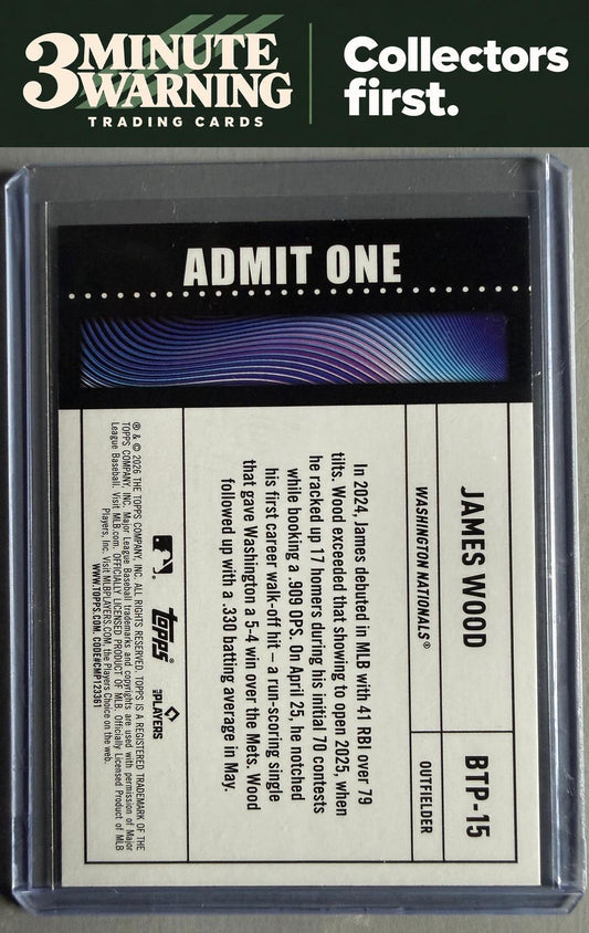 2026 Topps #BTP-15 James Wood Big Ticket Players