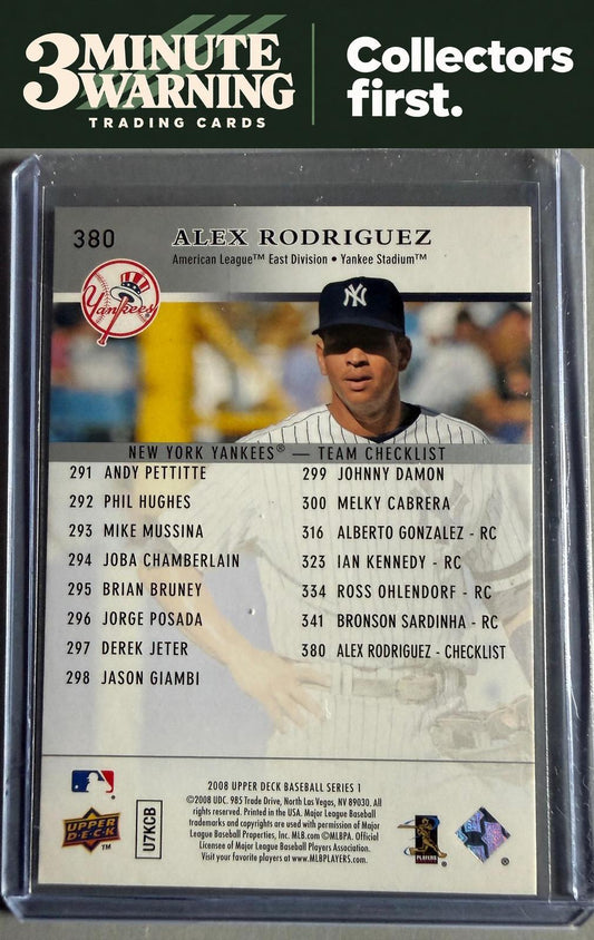 2008 Upper Deck #380 Alex Rodriguez