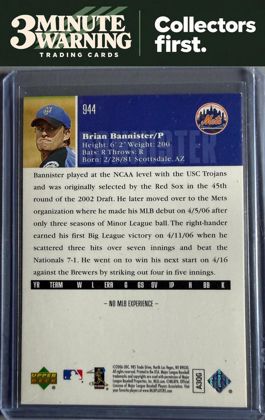 2006 Upper Deck #944 Brian Bannister