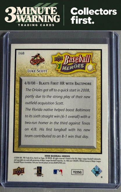 2008 Upper Deck Baseball Heroes #168 Luke Scott