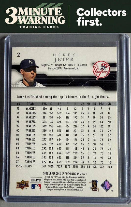 2008 SP Authentic #2 Derek Jeter
