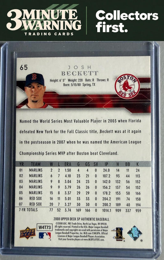 2008 SP Authentic #65 Josh Beckett